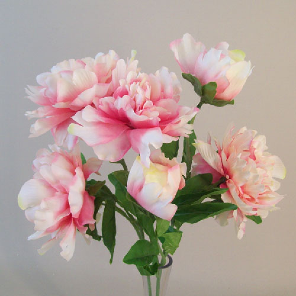 Fleur Artificial Peony Bouquet Pink 41cm Artificial Flowers
